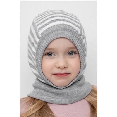 Шапка-шлем детский Crockid КВ 20147/ш светло-серый меланж