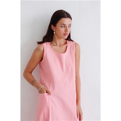 12981 Платье летнее розовое