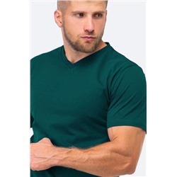Мужская хлопковая футболка с V-вырезом Happyfox