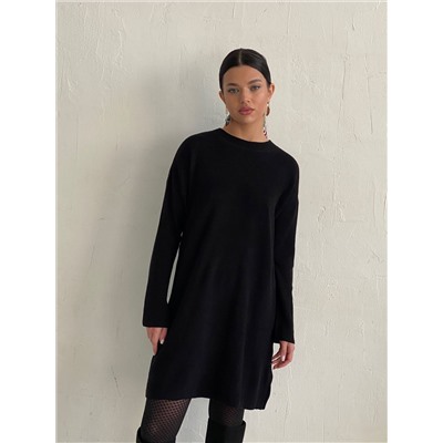 24250 Платье чёрное вязаное (42-44)