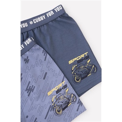 Трусы для мальчика Crockid КБ 1935-2 пыльно-голубой джинс, грозовая туча (темно-синий)