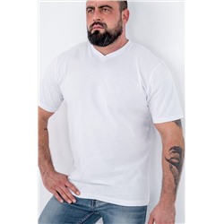 Мужская футболка больших размеров c V-вырезом Happyfox