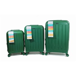 Набор из 3 чемоданов с расширением арт.11197-2 Зеленый