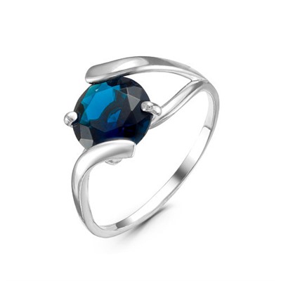 Серебряное кольцо с синим фианитом 547