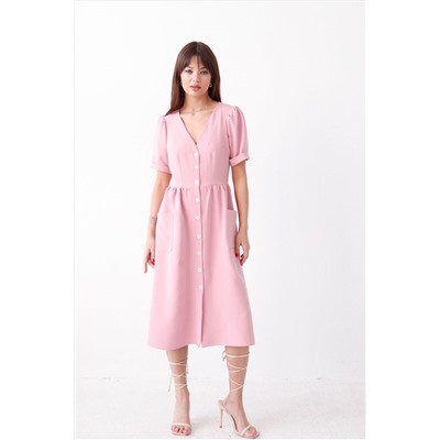 9196 Платье-ретро светло-розовое (остаток: 46)