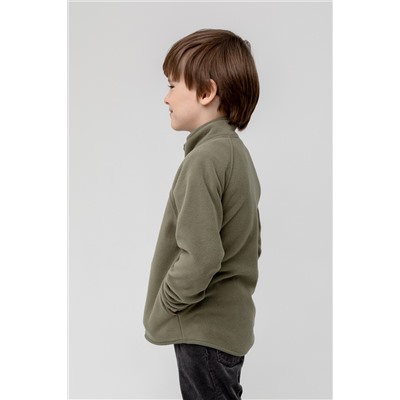 Куртка флисовая для мальчика Crockid ФЛ 34011 оливково-серый