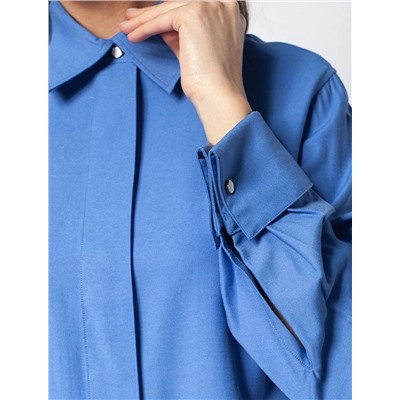Свободная блузка из плотного лилцелла с манжетами на запонках