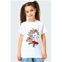 Хлопковая футболка для девочки Happyfox