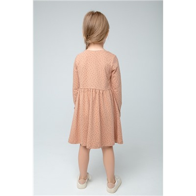 Платье для девочки Crockid К 5786 смугло-коричневый, горошки