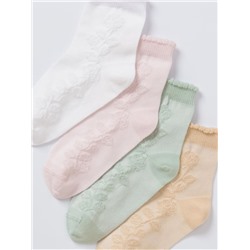 Носки детские Artie 4 пары 4-3d924 Бежевый Белый Светло-розовый Ментол