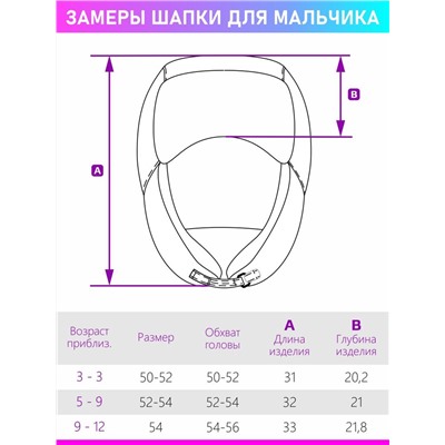 Шапка мембранная утепленная для мальчика NIKASTYLE 11з9322 джинс