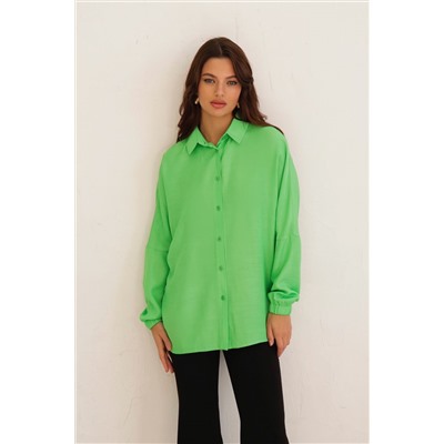 10843 Рубашка базовая светло-зелёная (остаток: 42)