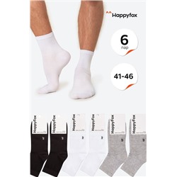 6 пар спортивных носков с резинкой Happyfox