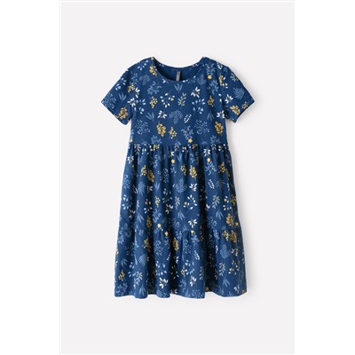 Платье для девочки Crockid КР 5771 лунный океан, нежные веточки к347