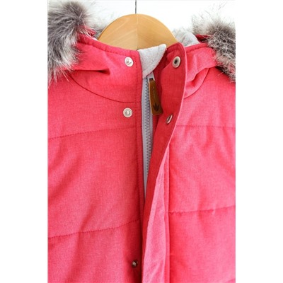 Пальто School зима pink