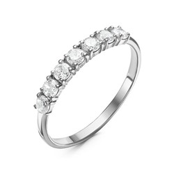 Серебряное кольцо с бесцветными фианитами - 1137