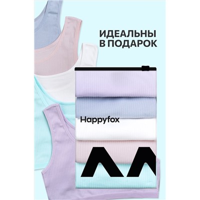 Майка-топ в рубчик для девочки Happyfox