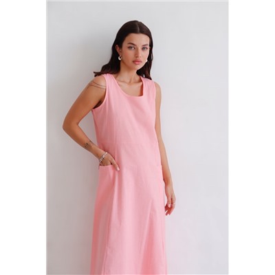 12981 Платье летнее розовое