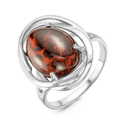 Серебряное кольцо с янтарем 708