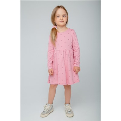 Платье для девочки Crockid К 5786 розовый зефир, веточки