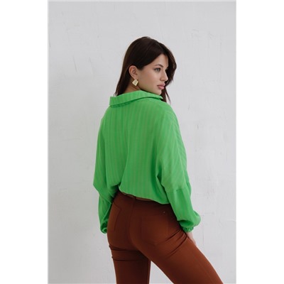 10583 Рубашка базовая светло-зелёная (остаток: 42-44)