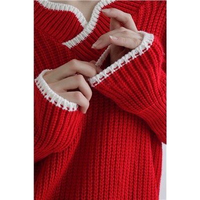 10366 Пуловер красный
