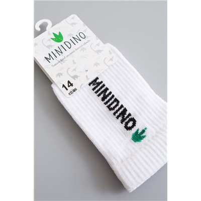 Носки детские удлиненные Minidino без рисунка белый