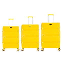Набор из 3 чемоданов с расширением арт.11195 Желтый