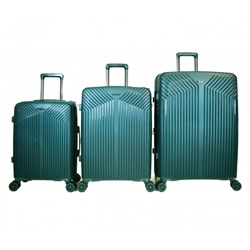 Набор из 3 чемоданов с расширением 11272 Темно-зеленый