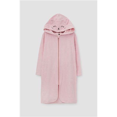 Халат для девочки Crockid К 5801 холодно-розовый (котенок)