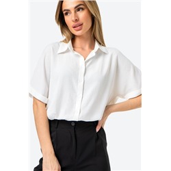 Женская рубашка с коротким рукавом из ткани-жатка Happyfox