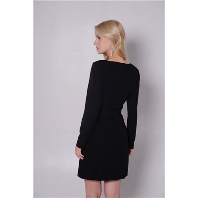 24220 Платье чёрное с асимметричным вырезом (42, 44)