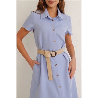 11688 Платье-рубашка удлинённое небесно-голубое (остаток: 42)