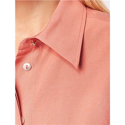 Свободная блузка из плотного лилцелла с манжетами на запонках