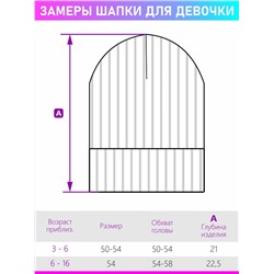 Шапка зимняя двойная для девочки NIKASTYLE 11з12223 фуксия