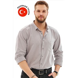 Мужская классическая льняная рубашка с длинным рукавом Happyfox