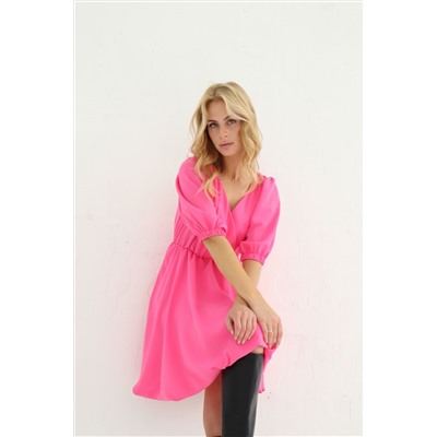 5009 Платье с юбкой-баллоном розовое (остаток: 42)