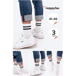 Высокие спортивные носки, набор 3 пары Happyfox