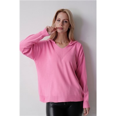 23730 Пуловер с капюшоном розовый